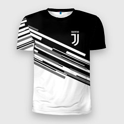 Футболка спортивная мужская FC Juventus: B&W Line, цвет: 3D-принт