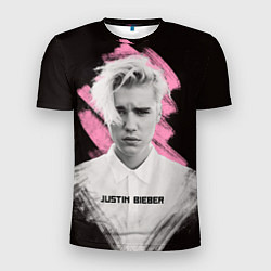Футболка спортивная мужская Justin Bieber: Pink Splash, цвет: 3D-принт