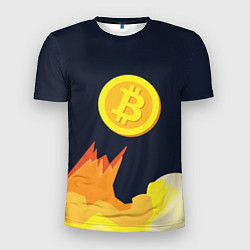 Мужская спорт-футболка Bitcoin Up