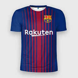 Футболка спортивная мужская FC Barcelona: Iniesta 17/18, цвет: 3D-принт