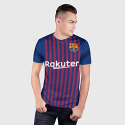 Футболка спортивная мужская FC Barcelona: Home 18/19, цвет: 3D-принт — фото 2