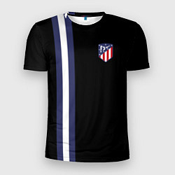 Футболка спортивная мужская FC Atletico Madrid: Blue Line, цвет: 3D-принт