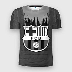 Мужская спорт-футболка FC Barcelona: Grey Abstract