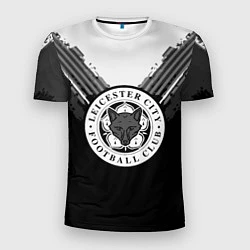 Футболка спортивная мужская FC Leicester City: Black Style, цвет: 3D-принт