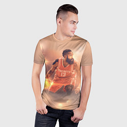 Футболка спортивная мужская NBA Rockets 13, цвет: 3D-принт — фото 2