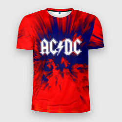 Мужская спорт-футболка AC/DC: Red & Blue