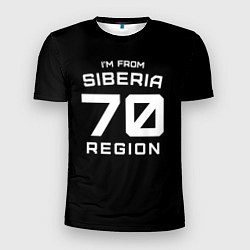 Футболка спортивная мужская Im from Siberia: 70 Region, цвет: 3D-принт