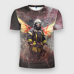 Мужская спорт-футболка Пожарный ангел