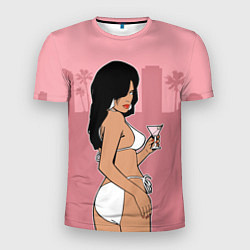 Мужская спорт-футболка GTA VC: Girl with Martini
