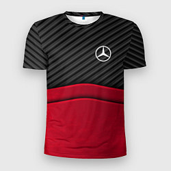 Футболка спортивная мужская Mercedes Benz: Red Carbon, цвет: 3D-принт
