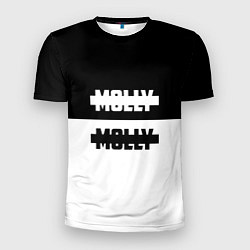 Футболка спортивная мужская Molly: Black & White, цвет: 3D-принт