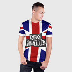 Футболка спортивная мужская Sex Pistols UK, цвет: 3D-принт — фото 2