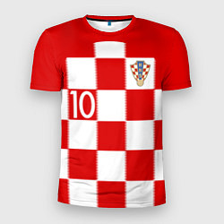 Мужская спорт-футболка Модрич Хорватия ЧМ 2018