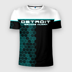 Футболка спортивная мужская Detroit: Cyber Hexagons, цвет: 3D-принт