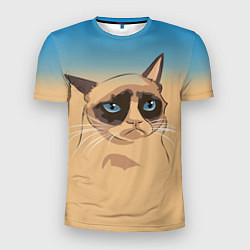Мужская спорт-футболка Grumpy cat