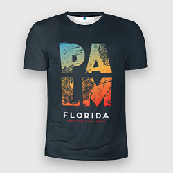 Футболка спортивная мужская Palm Florida: Surfing Time, цвет: 3D-принт