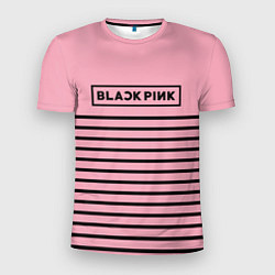 Мужская спорт-футболка Black Pink: Black Stripes