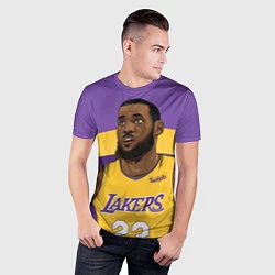 Футболка спортивная мужская LeBron 23: Lakers, цвет: 3D-принт — фото 2