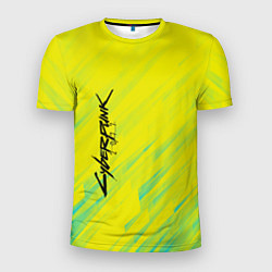 Мужская спорт-футболка Cyberpunk 2077: Yellow