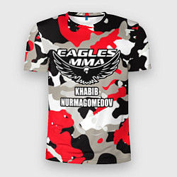 Футболка спортивная мужская Khabib Nurmagomedov: Red Camo, цвет: 3D-принт