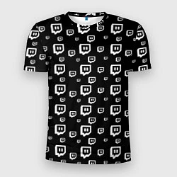 Мужская спорт-футболка Twitch: Black Pattern