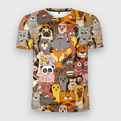 Футболка спортивная мужская Прикольные зверушки, цвет: 3D-принт