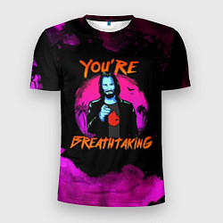 Мужская спорт-футболка CYBERPUNK 2077: You're Breathtaking