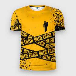 Футболка спортивная мужская BILLIE EILISH: Yellow Tape, цвет: 3D-принт