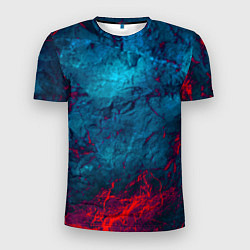 Футболка спортивная мужская Blue and Red abstract, цвет: 3D-принт