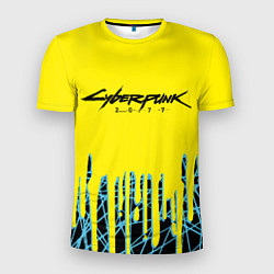 Футболка спортивная мужская Cyberpunk 2077: Yellow Style, цвет: 3D-принт
