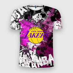 Футболка спортивная мужская Лос-Анджелес Лейкерс, Los Angeles Lakers, цвет: 3D-принт