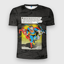 Мужская спорт-футболка Flash, Batman, Superman