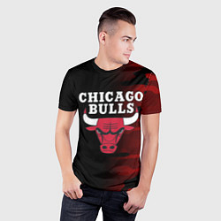 Футболка спортивная мужская CHICAGO BULLS, цвет: 3D-принт — фото 2