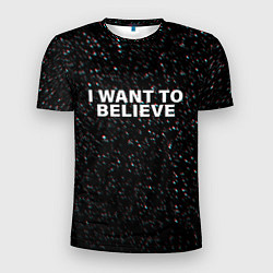 Футболка спортивная мужская I WANT TO BELIEVE, цвет: 3D-принт
