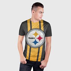 Футболка спортивная мужская Pittsburgh Steelers, цвет: 3D-принт — фото 2