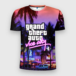 Футболка спортивная мужская Grand Theft Auto Vice City, цвет: 3D-принт