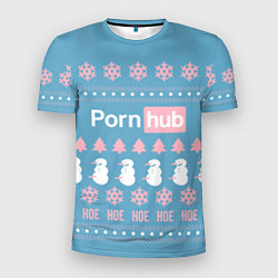Мужская спорт-футболка Pornhub - christmas sweater