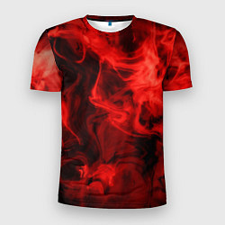 Футболка спортивная мужская Красный дым, цвет: 3D-принт