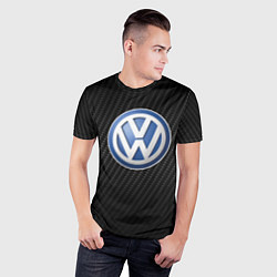 Футболка спортивная мужская Volkswagen Logo, цвет: 3D-принт — фото 2