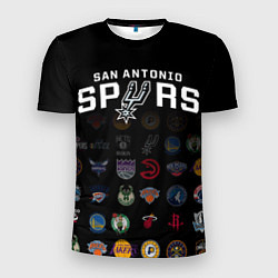 Футболка спортивная мужская San Antonio Spurs 2, цвет: 3D-принт