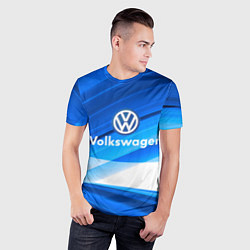 Футболка спортивная мужская Volkswagen, цвет: 3D-принт — фото 2
