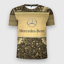 Футболка спортивная мужская MERCEDES GOLD, цвет: 3D-принт