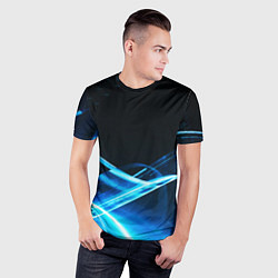 Футболка спортивная мужская DIGITAL BLUE, цвет: 3D-принт — фото 2