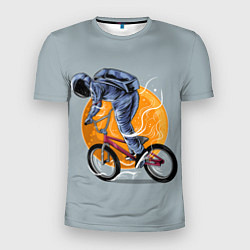 Футболка спортивная мужская Космический велосипедист Z, цвет: 3D-принт