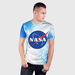 Футболка спортивная мужская NASA НАСА, цвет: 3D-принт — фото 2