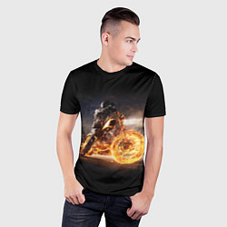 Футболка спортивная мужская Fire racer, цвет: 3D-принт — фото 2