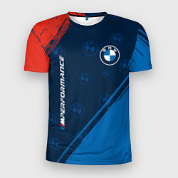 Футболка спортивная мужская BMW БМВ, цвет: 3D-принт