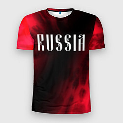 Футболка спортивная мужская RUSSIA РОССИЯ, цвет: 3D-принт