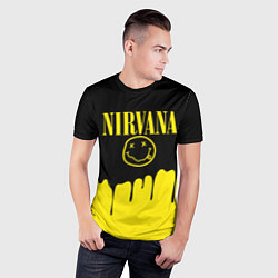 Футболка спортивная мужская Nirvana, цвет: 3D-принт — фото 2