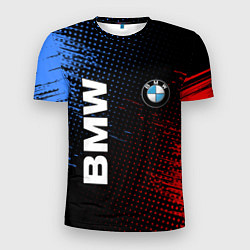 Футболка спортивная мужская BMW ТЕКСТУРА, цвет: 3D-принт
